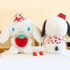 25cm Kawaii Melody Doll Cinnamon Dog Hugging Strawberry Stuffed Plush Toy Cartoon Anime Plush Doll Sleeping Pillow