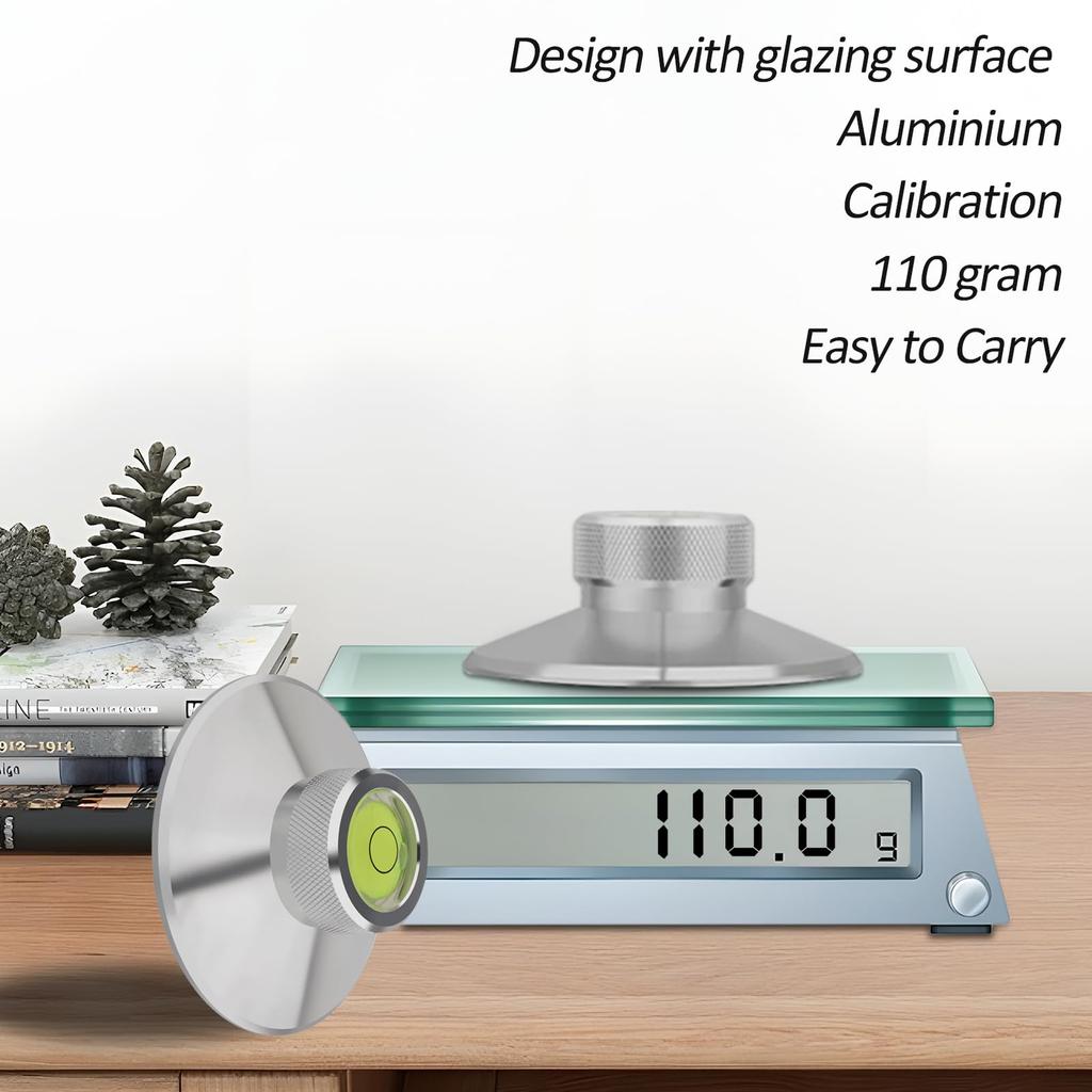 Preffair Disc Record Turntable LP Vinyl Vibration Turntable Stabilizer Stabilizer, Weight, Clamp, Damper, (110g, Silver)