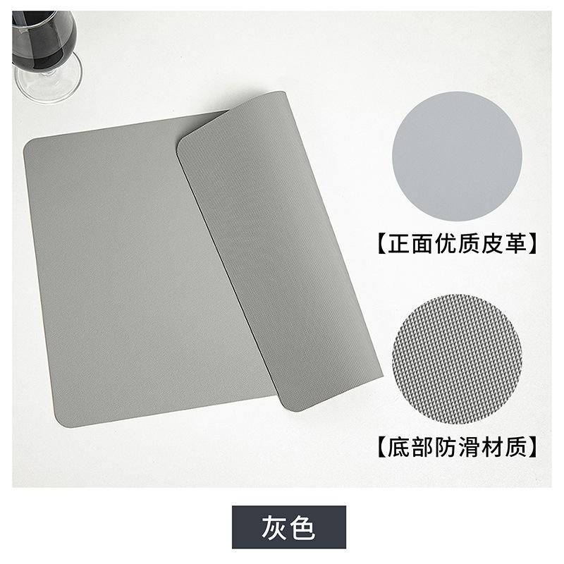 

Nordic Style PVC Leather Placemats with Non Slip Bottom Waterproof Oil Resistant Heat Insulation Dining Table Mats for Home Use 43x30cm 1pc