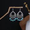 Bohemian Oval Tassel Beaded Earrings for Women - Ethnic Style