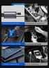 Metal Car Charger with Digital Display & Retractable 3-in-1 Cable for Super Fast Charging Via Cigarette Lighter.