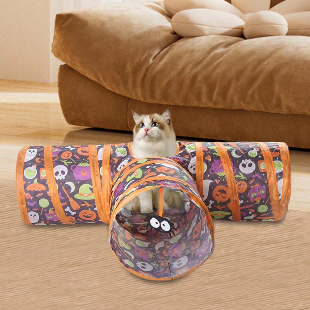 Halloween Pet Tunnel Large Foldable Play Tube Toy
