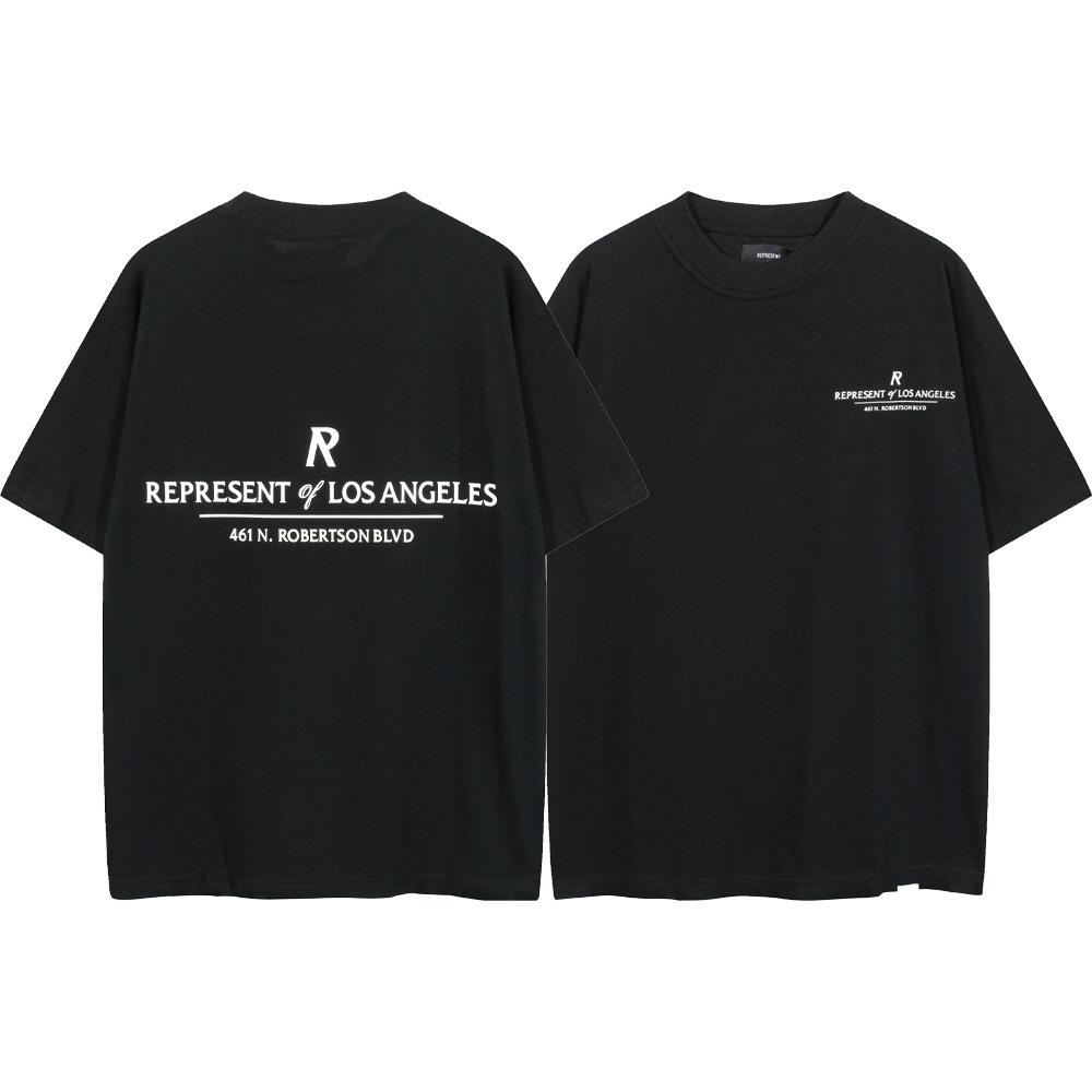 Trendy brand REPRESEN classic slogan printed male and female couples crew neck pullover cotton short-sleeved T-shirt high street