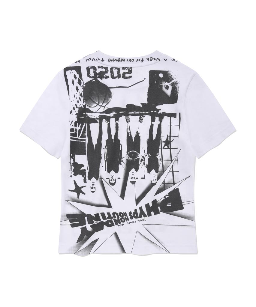 PHYSICAL DEPARTMENT Women'S Cartoon Basketball Short Sleeve T-Shirt White