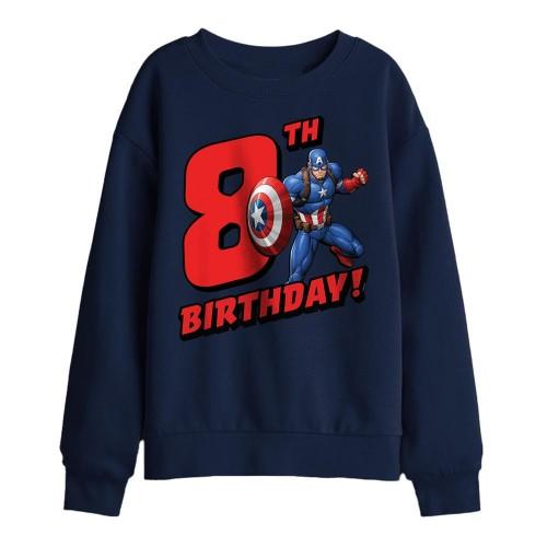 Captain America Childrens/Kids 8th Birthday Sweatshirt