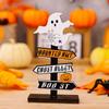 1pcHalloween Wooden Ornaments Pumpkin Ghost Bat Party Tabletop Dining Table Ornaments Holiday Gifts