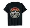 Classic Vintage Born in 1974 Retro 70s Style Birthday Year Tshirt Men Women Unisex T Shirt Streetwear Comfort Summer Cotton Tee