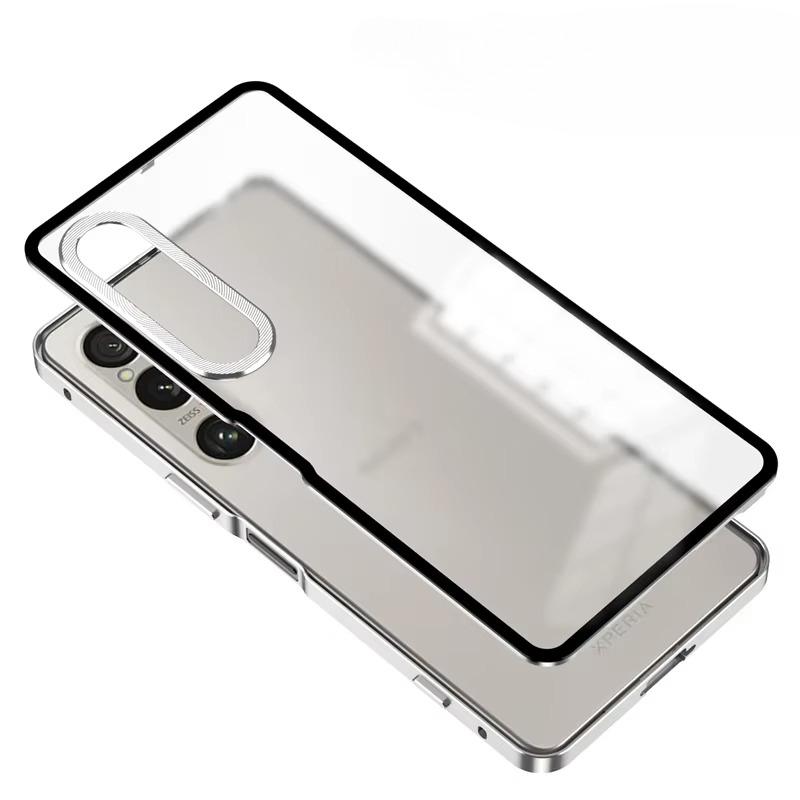 Alloy Metal Lens Protection Case For Sony Xperia 1 VII Transparent Tempered Glass Hard Shockproof Bumper For Xperia 1Vii 2025