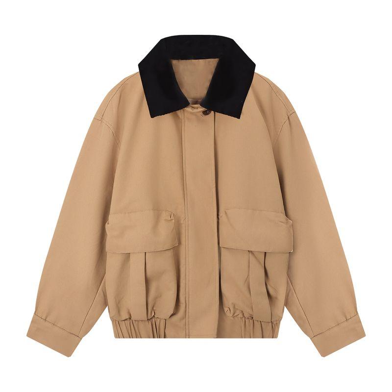 Retro Maillard Set Temperament Lapel Long sleeve Jacket Women Autumn High Waist Skirt Two piece skirt