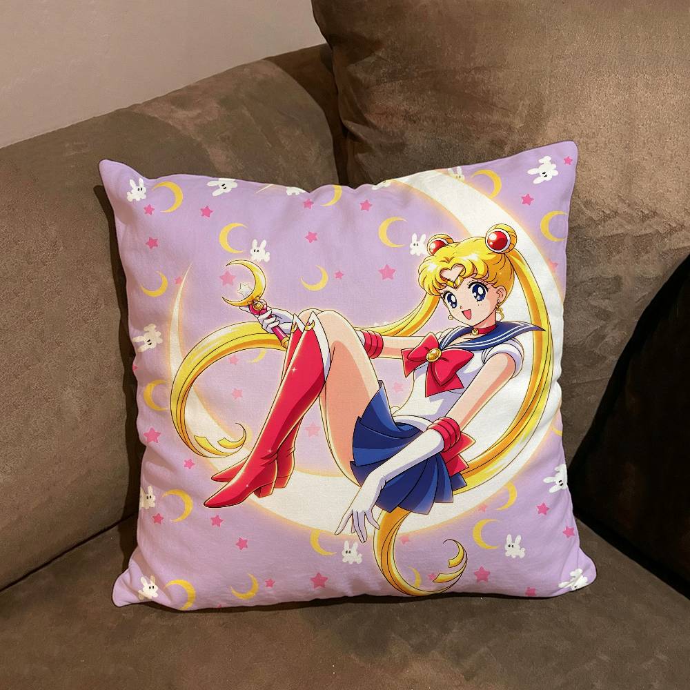 Cute For ailors M-Moon Comfortable soft Pillow Case for Sofa Living Room Home Decor Protective Covers