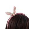 Retro Rabbit Ears Cloth Girls Hair Accessories Flowers Printed Hairband Bowknot Headband Hair Hoops