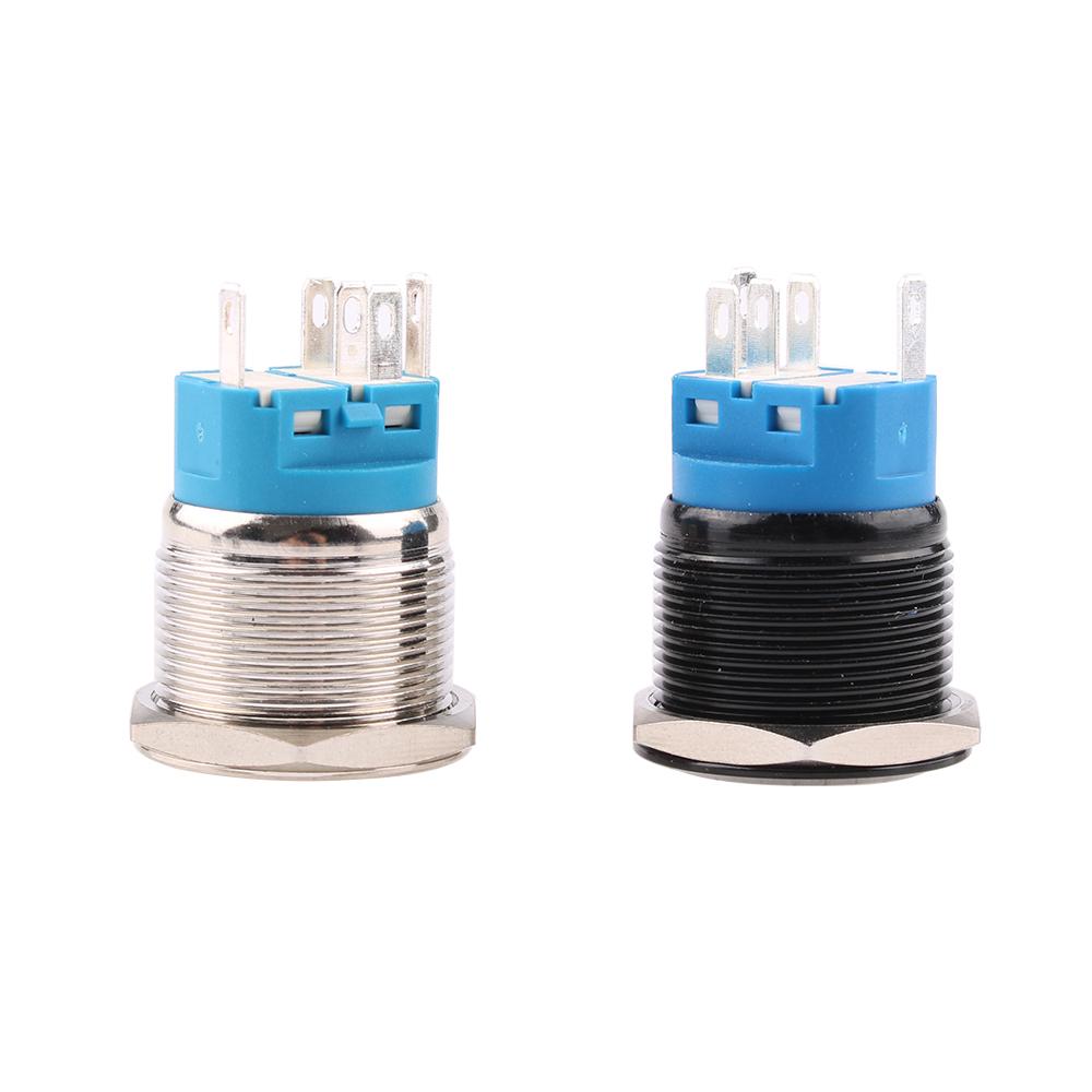 19/22mm Metal Push Button Switches reset Momentary Nickel-Plated Brass Oxidized Aluminum Enginee Stop start for Car Machine 3