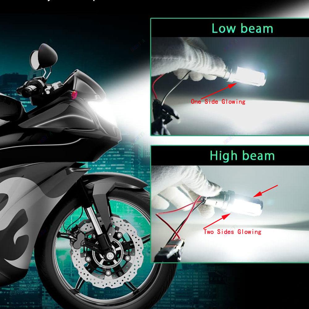 1PCS BA20D LED Motorcycle Headlight H6 LED H4 LED for Motorbike Scooter Moped Headlamp Hi Lo Lamp Motorbike Headlight Lamp 12V