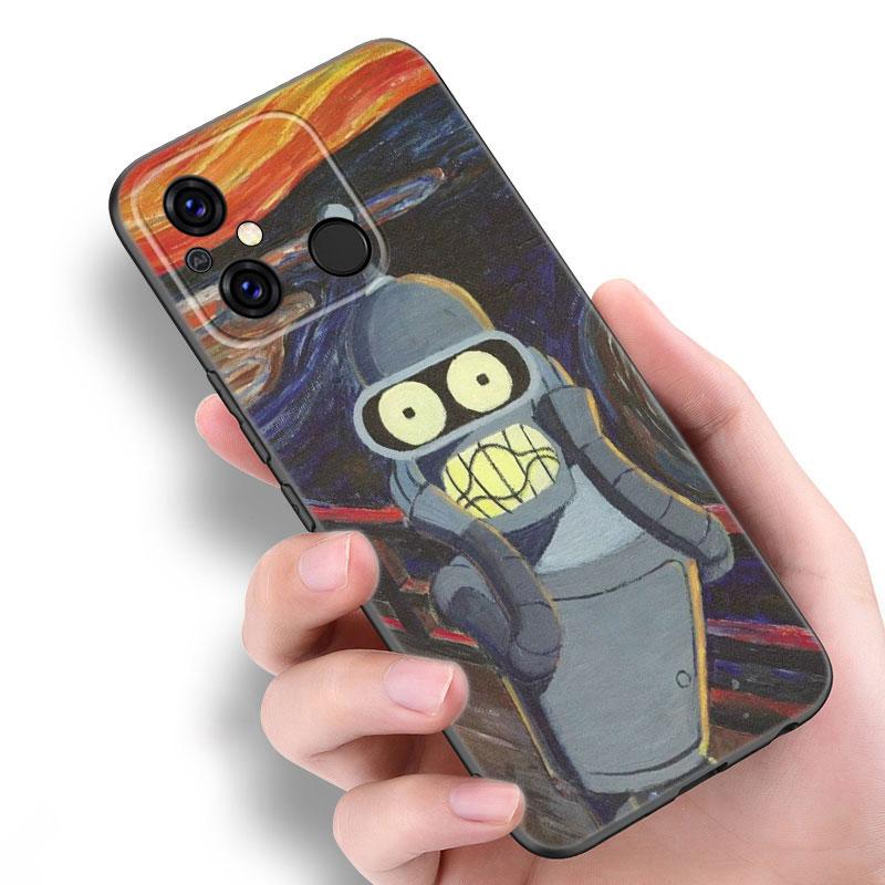 Cartoon F-Futuramas Black Case For Xiaomi Redmi 11 Prime 11A 12C 13C A1 A2 Plus A3 12 4G 10 13R 5G 9A 10A 9C 10C 9i 12R Note 9T