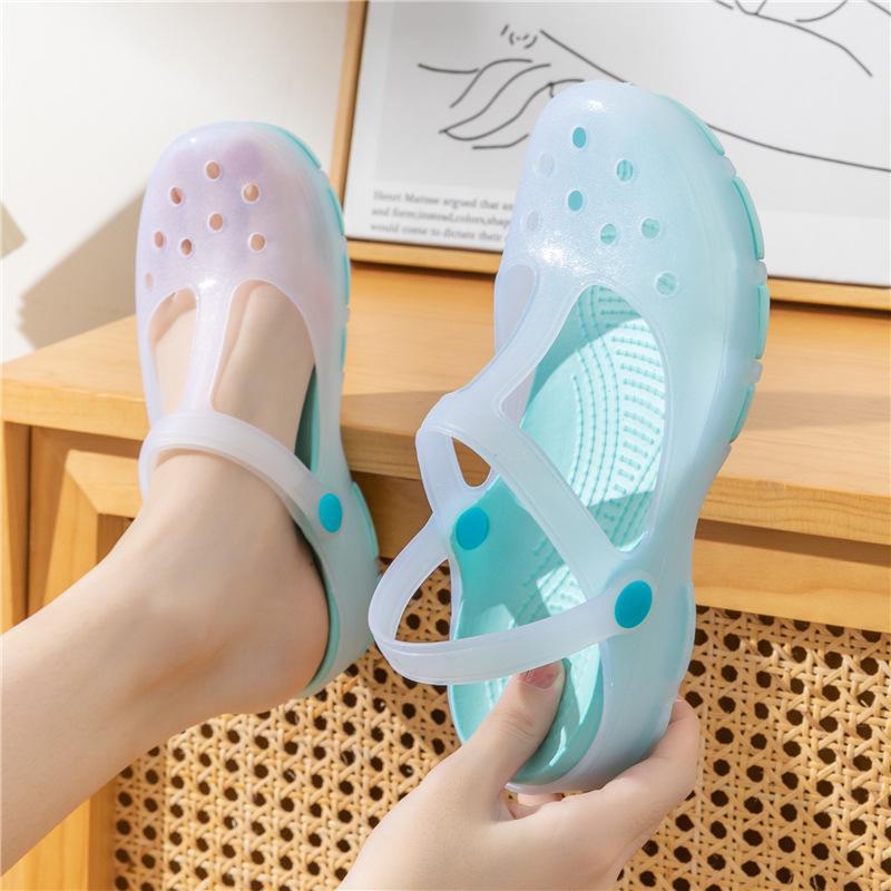 Sandali estivi alla moda da donna - Scarpe da spiaggia e da esterno con suola morbida antiscivolo