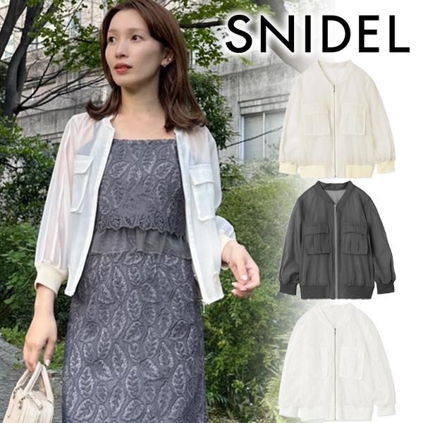 SALE60%OFF/Same-day shipping/SNIDEL Sheer Bali Blouson SWFJ252105 25SS 2025 Spring/Summer