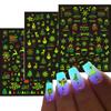 Manicure DIY Nail Decor Christmas Nails Stickers Luminous Nail Stickers Fluorescent Nail Decals