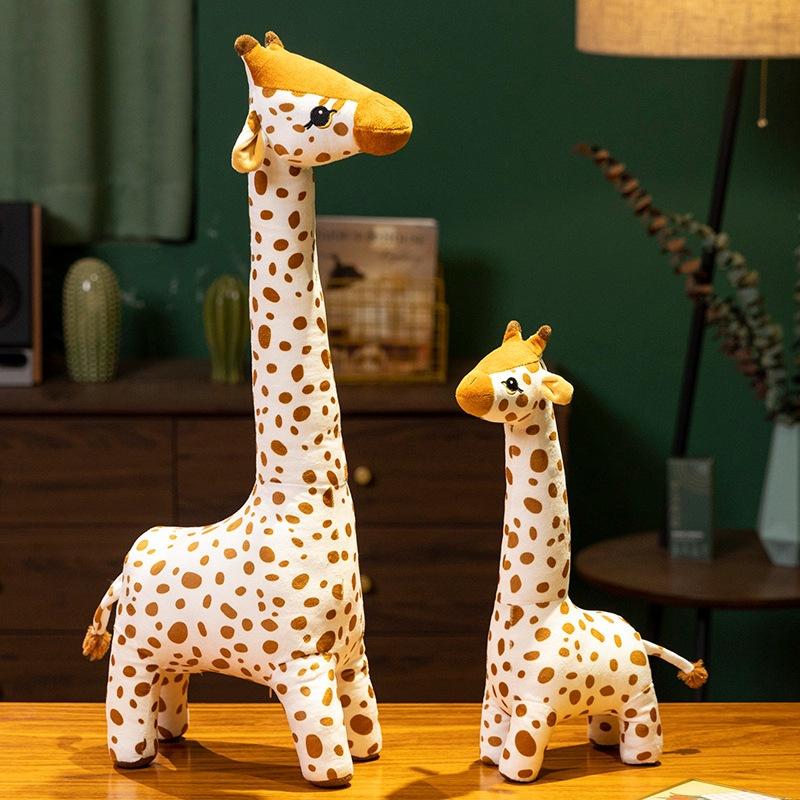 Simulation Niedliche Gefleckte Giraffe Puppe Plüschtier Giraffe Großes Schlafkissen Beruhigende Puppe