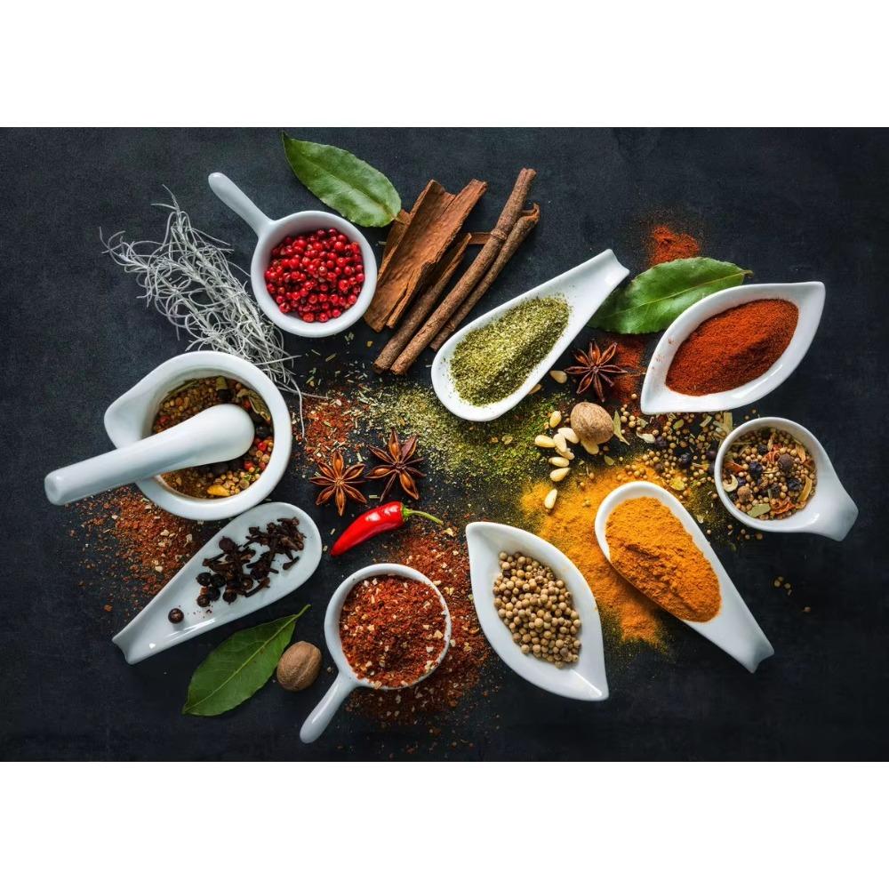 Modern Colorful Spices Chili Seasoning Spoon Posters and Prints Canvas Printing Wall Art Picture for Restaurant Kitchen
