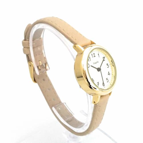 Fragola Women's Watch, H00921S-1 GD/BE, Beige, Sweatproof Strap, 10 ATM Water Resistant
