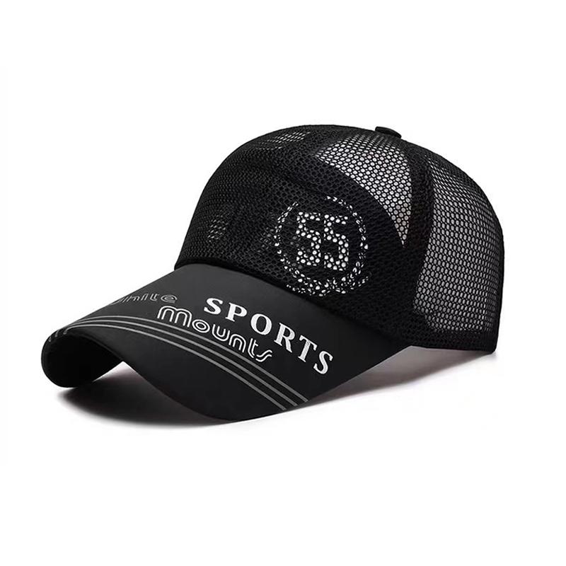 Breathable Snapback Hat Male Outdoor Stylish Simple Solid Canada Summer For Men Letter Mesh Baseball Cap Sports Sun Visor Unisex
