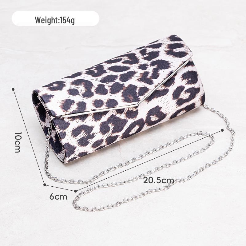 Вечерняя сумка через плечо с леопардовым принтом - Модная повседневная сумка на плечо для вечеринок