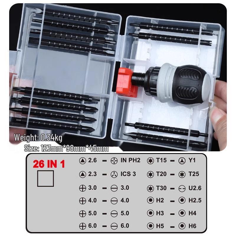 Multi-Functional Screwdriver Set with Triangle, Plum Blossom, U-Shaped, and Cross Heads for Household Use