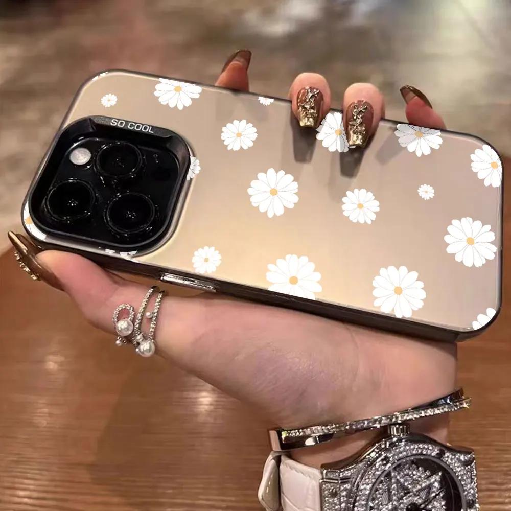 For Xiaomi Redmi Note 11 8 10 Pro Plus 11E 10 Pro Max 11S 10S Cute Full Daisy Pattern IMD Plating Case Note11 Pro 4G Phone Cover