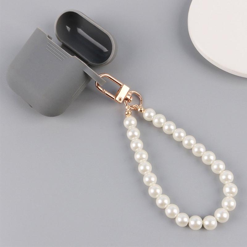 Cute Girl Heart Pearl Keychain Antique Alloy for Key Chain Mobile Phone for Case Bag Schoolbag Pendant Ornaments Trendy
