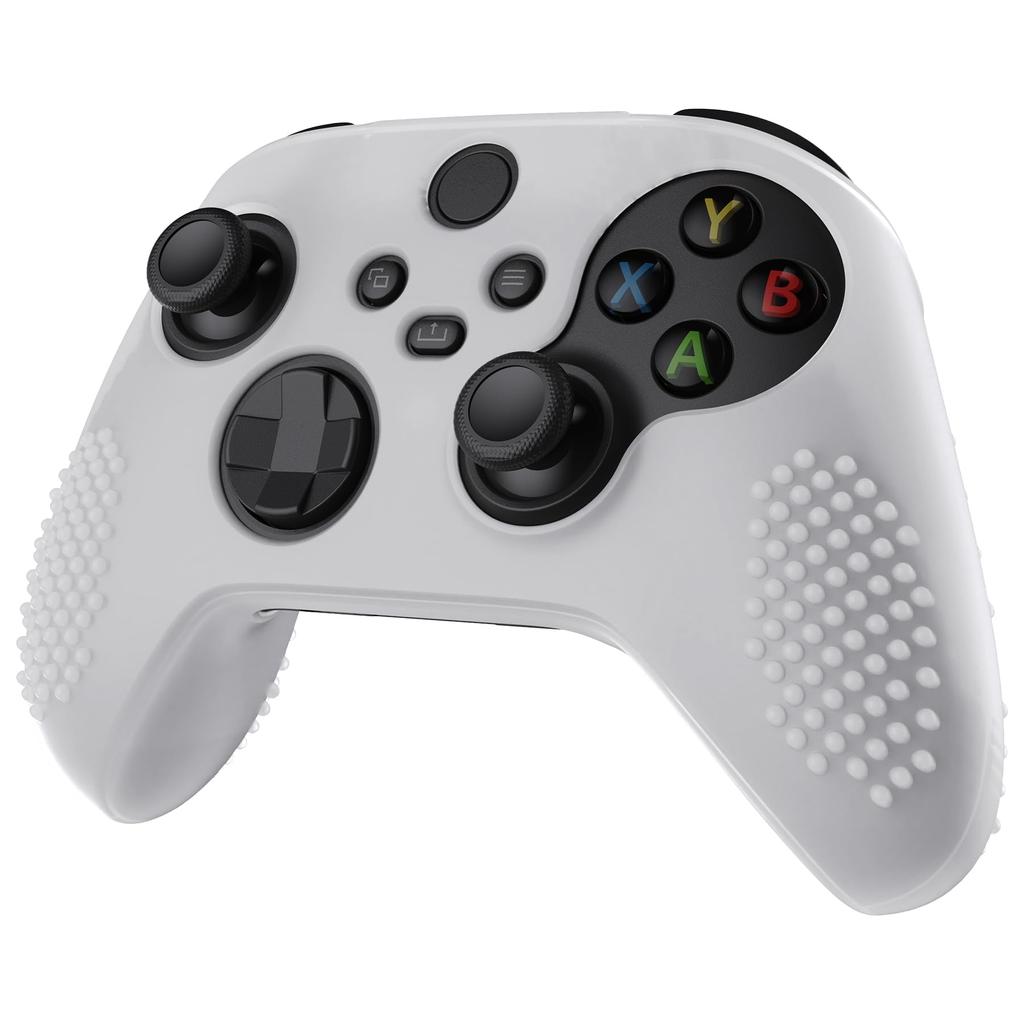 eXtremeRate PlayVital 3D Studded Xbox Series Controller Silicone Cover Skin with 6 Black Thumb Grip Soft Rubber Case Protector for Xbox Core Wireless