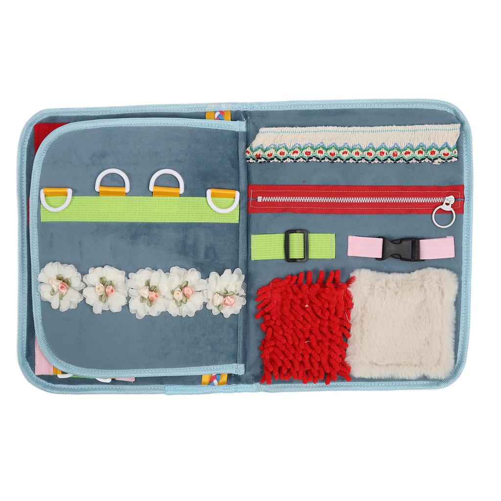 Fidget Book Versatile Anxiety Relief Soft Sturdy Fidget Blanket for Elderly Dementia Autism