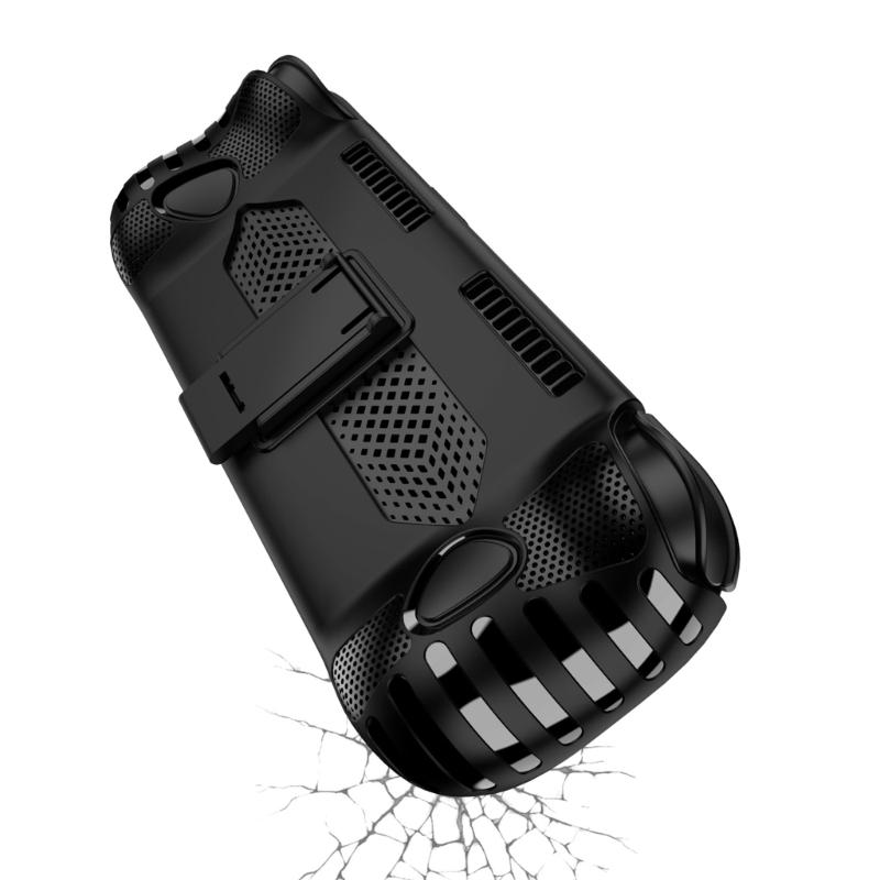 Protective Silicone Case Housing Shell For Handheld Gaming Console With Built In Adjustable Stand And Full Body Coverage