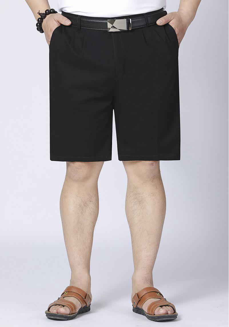 

Men s Summer Pure Cotton Straight-Leg Shorts - Thin Style for Middle-Aged 36 чёрный