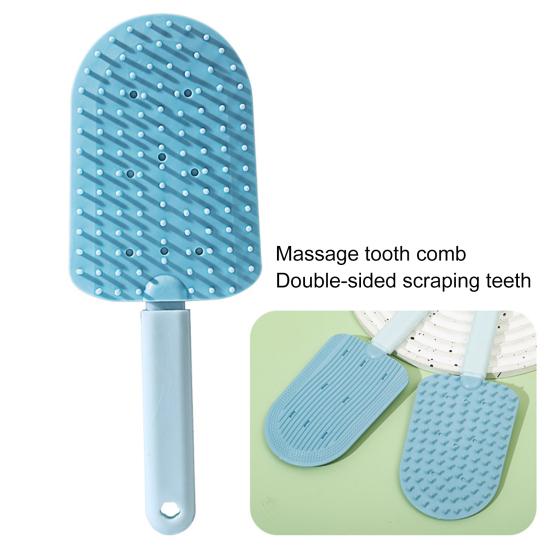 Cat Tongue Comb Ice Cream Design Massage Comb Double Sided Pet Grooming Deshedding Brush for Removing Mats Tangles Loose Fur from The Undercoat