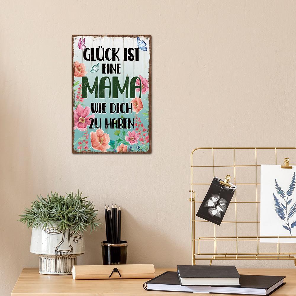 Putuo Decor 1pc Art German Vintage Metal Sign, 7.9x11.8Inches,Wall Art Decor for Home Farmhouse Living Room Shop Club, Fun Gifts