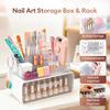 Nail Art Storage Box Desktop Drawer Cosmetic Organizer Makeup Brush Nail Drill Bit Holder Jewelry Manicure Storage Organizer