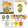 Forest Animal Aluminum Foil First Birthday Decoration Scene Arrangement Latex Balloon Set