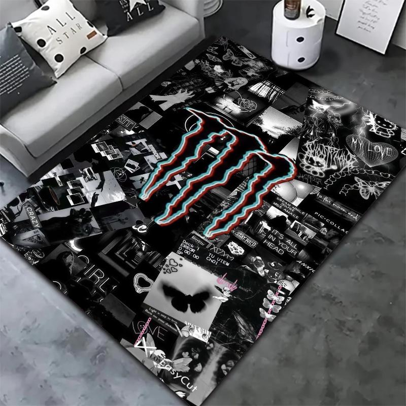 Monster Energy Carpet Rug for Living Room Bedroom Home Sofa Decoration,Kids play Nonslip Floor Mat