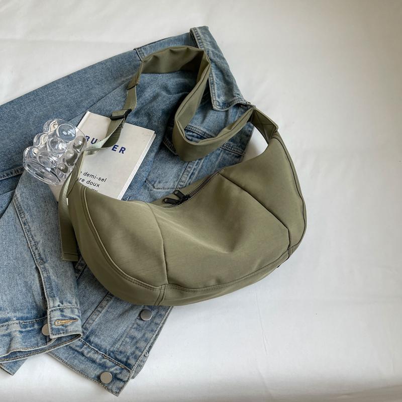 Solid Color Shoulder Bag Dumpling Bag Women's Crossbody Bag