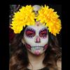 Spiders Flower Hairband Soft Fabric Comfortable Day of the Death Hairband for Halloween Parties Costume Event Daily Wear