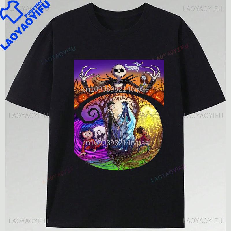 

Corpse Bride Camiseta Crewneck Casual Printed Tshirt Summer Short Sleeve Vintage 90S Polyester Material Cheap Graphic Tshirts S
