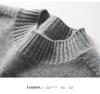 Men's High Neck Thickened Cashmere Sweater: Loose Fit, Plus Size, Warm Knit Base Layer for Autumn/Winter.