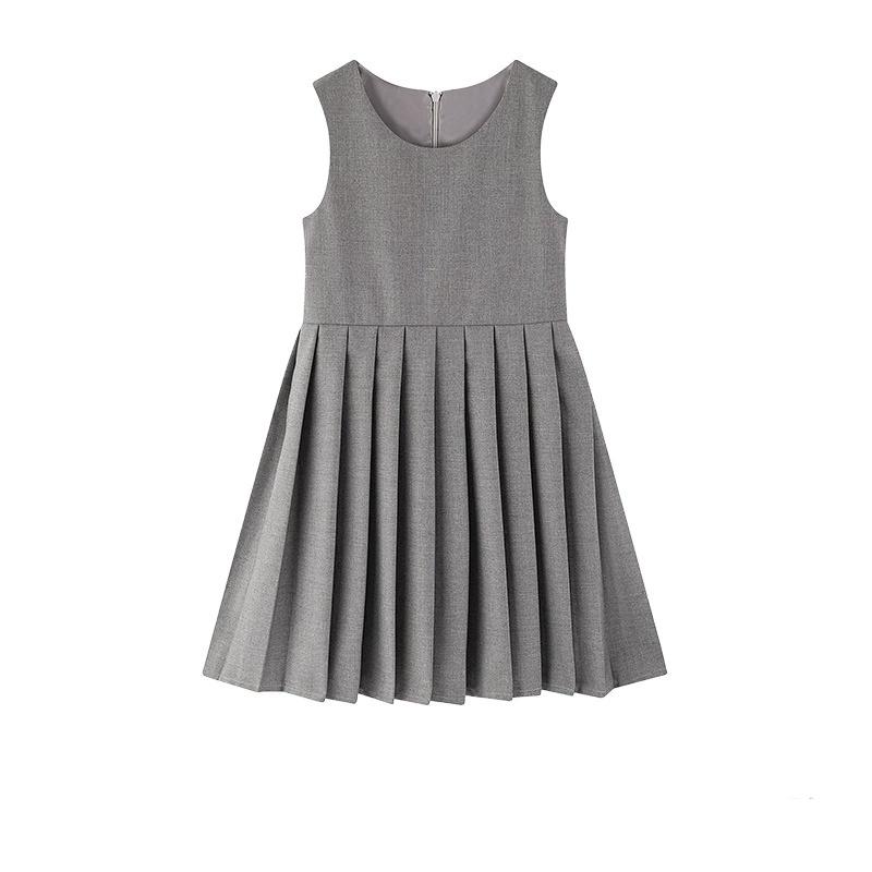 

Girls Dress Spring Summer Pleated Dress Children s Sleeveless Dress Fashionable Baby White Princess Dress 170
