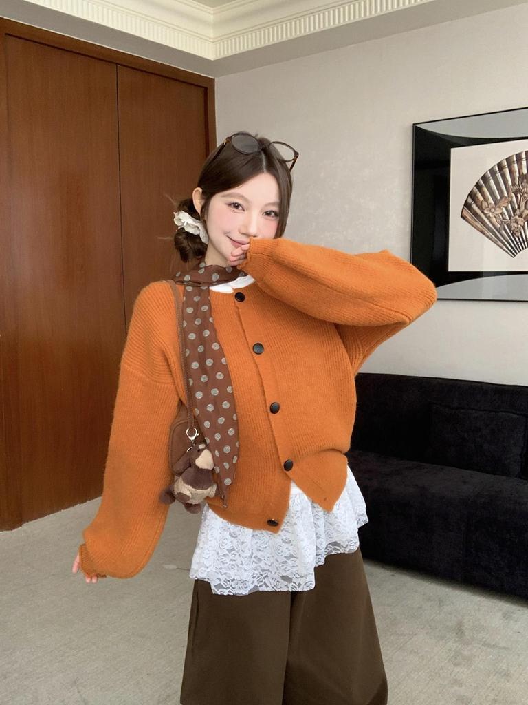 Women's French Lace Patchwork Long Sleeve Ruffle Turtleneck for Fall/Winter Layering