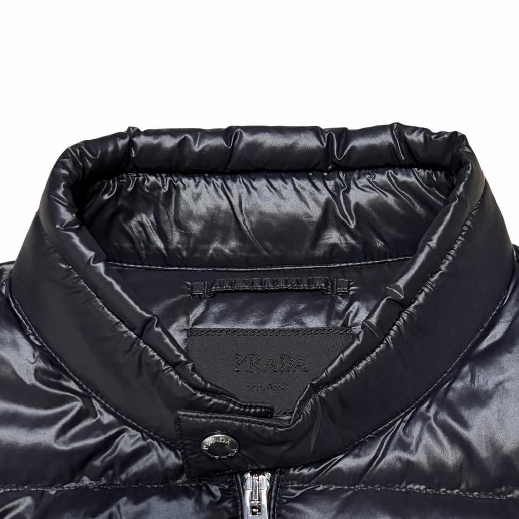 PRADA Triangle logo Down Jacket Black Men's Size XL (50) Model 50SGA506