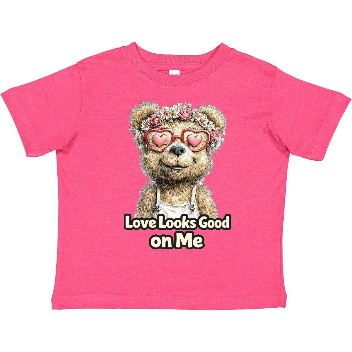

Inktastic Cute Teddy Bear Toddler kids boys T-Shirt Valentine Stuffed Kids Child Kid 140
