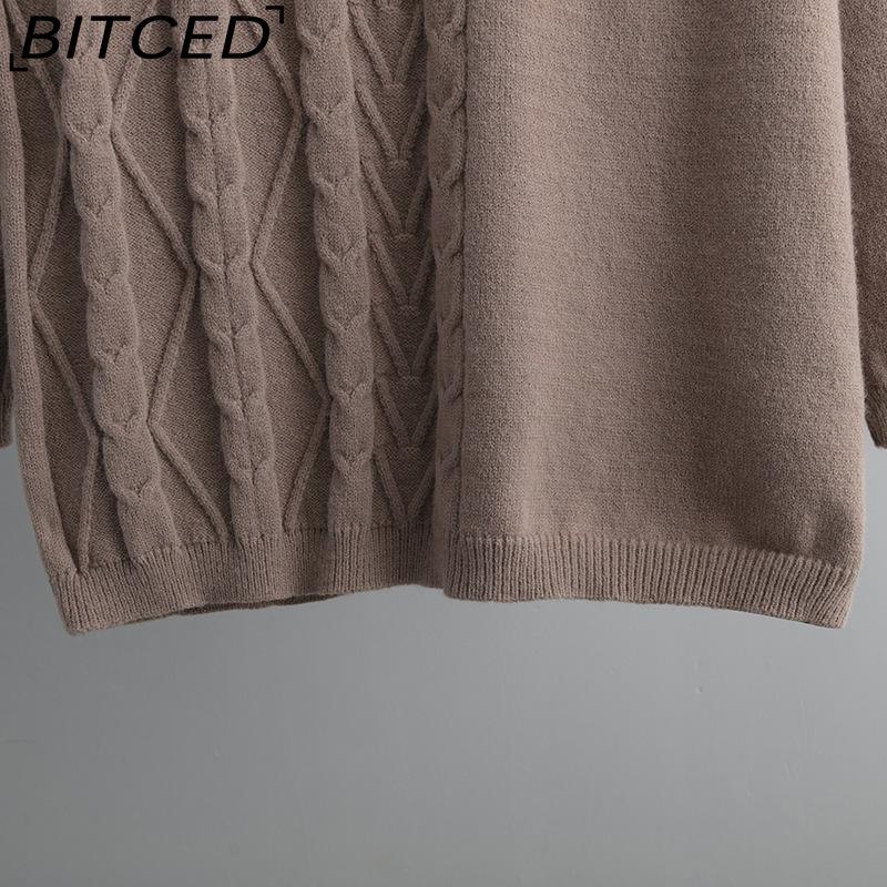 Autumn and Winter Large-sized High-neck Set, Fashionable, Gentle and Laid-back Style Sweater Two-piece Set, Solid Color Knitted