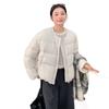 Winter new duck down round neck down jacket thickened short bread jacket simple women's small coat