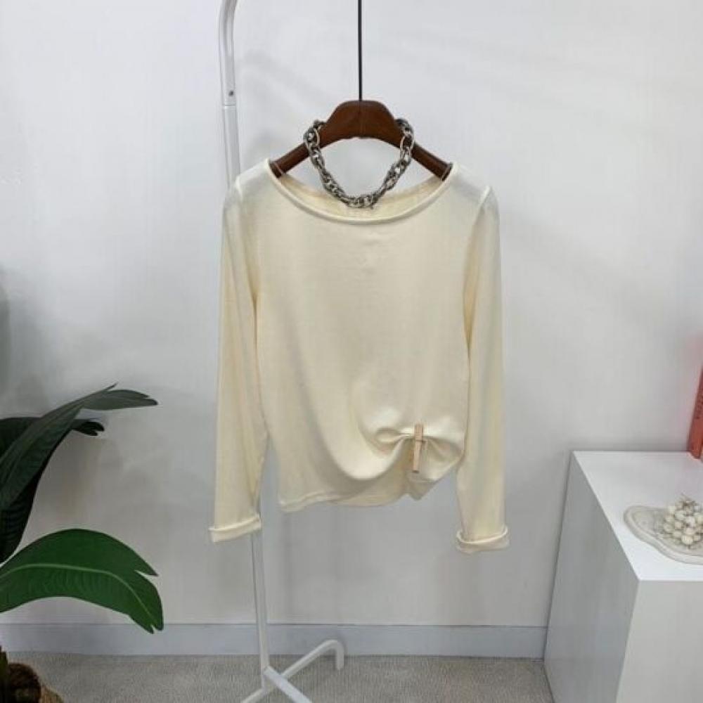 C S In The Room Modal fleeCe Long Sleeve BoaT neCk T ShirT 5 Color
