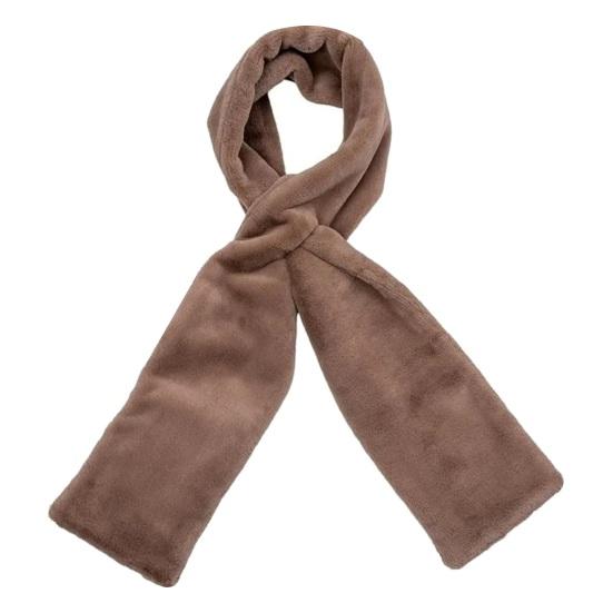 Cachecol com Zíper Invisível Cor Sólida Macio Confortável Quente Unissex Cachecol de Inverno Bolsos para Carteiras Celulares Cachecol de Passar com Pelo Sintético